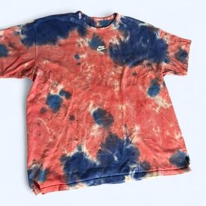 Nike Max90 Tie Dye Tee XL Loose Fit Red Blue Streetwear